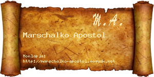 Marschalko Apostol névjegykártya